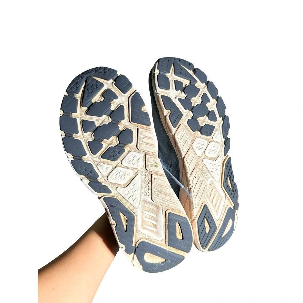 Hoka Arahi 5 Blue Tan Stability Running Shoes Womens 9.5B 1115012-BFLG